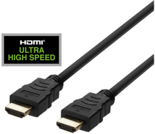 Deltaco HU-20 HDMI-kabel 2 m HDMI Typ A (standard) Svart