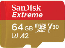 MicroSDXC Extreme 64GB 170MB/s A2 C10 V30 UHS-I U3