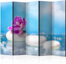 Skærmvæg Pink Orchid and white Zen Stones II