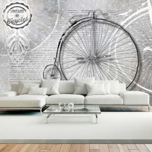 Fototapet Vintage bicycles - black and white