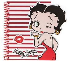 Notebook Betty Boop piger rød / hvid