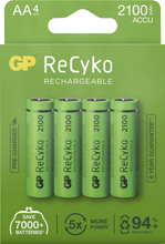 Batteri GP Batteries ReCyko 2100 Laddningsbart AA 4-p