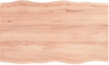 Bordsskiva ljusbrun 100x60x(2-4) cm massivt trä levande kant
