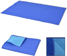 Picknickfilt blå och ljusblå 100x150 cm