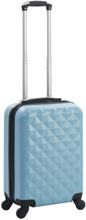 Hård resväska blå ABS