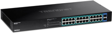Trendnet TPE-TG262 nätverksswitchar Ohanterad L2 Gigabit Ethernet (10/100/1000) Strömförsörjning via Ethernet (PoE) stöd 1U Svart