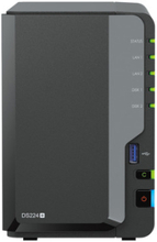 Synology DiskStation DS224+ NAS- & lagringsservrar Skrivbord Nätverksansluten (Ethernet) Svart J4125