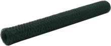 Hönsnät stål med PVC-beläggning 25x1,2 m grön