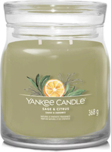 Yankee Candle Sage & Citrus stearinljus Cylinder Citron, Lime, Salvia Grön 1 styck