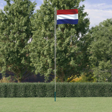 Nederländernas flagga och flaggstång 6,23 m aluminium