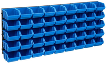 Sortimentlådsats med väggpaneler 48 delar blå och svart