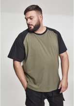 T-shirt Raglan Contrast olive/noir 3XL