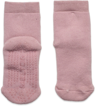 Cotton Socks - Anti-Slip Strømper Non-slip Pink Melton