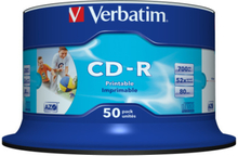 Verbatim CD-R AZO Wide Inkjet Printable no ID 700 MB 50 styck