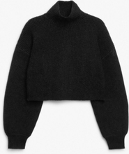 Rib knit sweater - Black