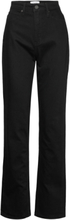 High Rise Straight - Soft Black Rette Jeans Svart Calvin Klein*Betinget Tilbud