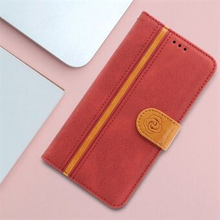 Hudvenlig sutur tegnebogsstativ Design Stand læder telefoncover Shell til iPhone 12/12 Pro