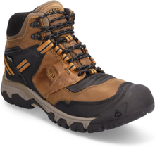 Ke Ridge Flex Mid Wp Bison/Golden Brown Shoes Sport Shoes Outdoor/hiking Shoes Multi/mønstret KEEN*Betinget Tilbud