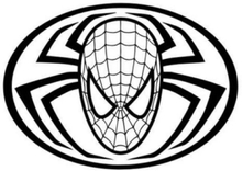 Flot Spiderman wallsticker. Spiderman logo. Stor. 35x50cm