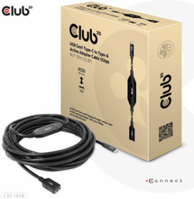 CLUB3D CAC-1538 USB-kablar 10 m USB 3.2 Gen 1 (3.1 Gen 1) USB C USB A Svart