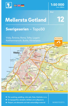 12 Mellersta Gotland Sverigeserien Topo50 : Skala 1:50 000