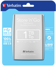 Verbatim Store 'n' Go externa hårddiskar 1 TB Silver