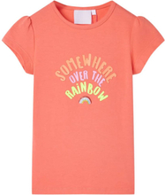 T-shirt för barn korallröd 140