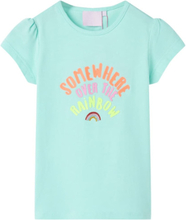 T-shirt för barn aquablå 128