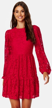 BUBBLEROOM Blanca lace dress Red 42