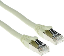ACT Ivory 2 meter SFTP CAT6A patch cable snagless with RJ45 connectors