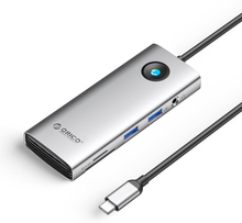 ORICO PW11-8PM Type-C / USB-C 8-in-1 5Gbps Multifunction Docking Station Card Reader (Silver)