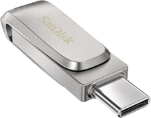 SanDisk Ultra Dual Drive Luxe, 512 GB, USB Type-A / USB Type-C, 3.2 Gen 1 (3.1 Gen 1), 150 MB/s, Taittuva, Ruostumaton teräs