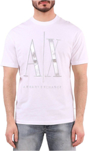 Armani Exchange Lyhythihainen Pyöreä Kaula-aukkoinen T-paita Big Logo Valkoinen L Mies