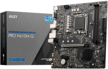 Emolevy MSI Intel H610 (LGA1700, Micro-ATX, Muisti DDR5, Muistipaikat 2, 1xPCI-Express 1x, 1xPCI-Express 16x, 1xM.2)
