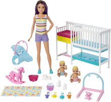 Barbie Babysitters Inc Nap N Nurture Nursery Doll Skipper Monivärinen