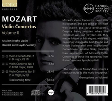 Wolfgang Amadeus Mozart : Mozart: Violin Concertos - Volume 2 CD (2023)
