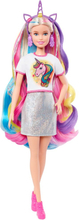 Barbie Fantasiahiukset Merenneidon Ja Yksisarvisen Nuken Kanssa Monivärinen