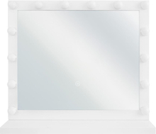 Peili LED-valoilla valkoinen metallia 50 x 60 cm suorakulmainen seisova klassinen tyyli