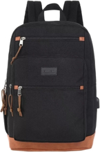 Canyon BPS-5, city laptop backpack, size up to 15,6´´, 22l, waterproof, USB-A charging port, black