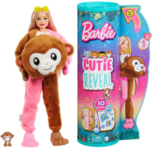 Barbie Jungle Friends Monkey-sarjan Nukke Cutie Reveal Pinkki