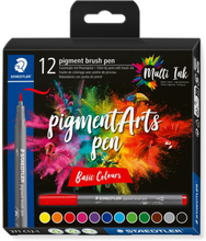 Staedtler - Brush Pen Pigment Basic, 12 pcs (371 C12-1)