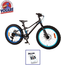 Volare lasten polkupyörän kaltevuus - 20 tuumaa - musta/sininen/vesi - 6 vaihdetta - Sisältää WAYS-renkaiden korjaussarjan