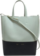 Pre-owned Celine Small Bicolor Vertical Cabas Green
