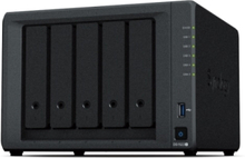 Synology DiskStation DS1522+, NAS, Tower, AMD Embedded R-Series SoC, R1600, 20 TB, Musta