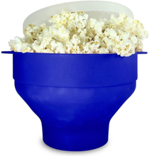 INF Popcorn bowl silikoni kokoontaitettava Blue Popcorn Maker - Nopea toimitus Sininen