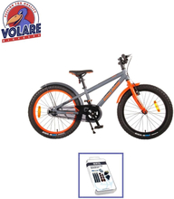 Volare lasten polkupyörä Rocky - 20 tuumaa - harmaa / oranssi - Sisältää WAYS-renkaankorjaussarjan