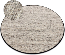 NEPAL 2100 ympyrä luonnollinen harmaa matto - villainen, kaksipuolinen, cirkel 100 cm