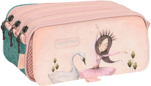Double Carry-all Santoro Swan lake Grey Pink 21,5 x 10 x 8 cm