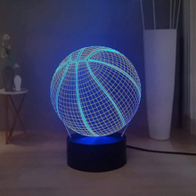 3D Stereo Illusion Basketball -pöytälamppu