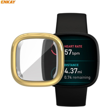 For Fitbit Versa 3 / Fitbit Sense ENKAY Hat-Prince ENK-AC8208 Full Coverage Electroplate TPU Soft Case(Gold)